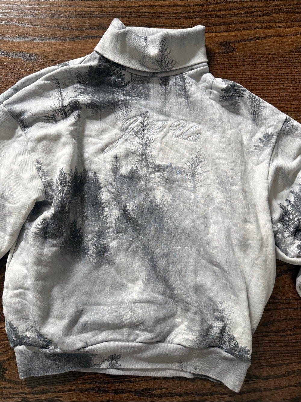 Men's Kith Gray Scenic Print Turtleneck Sweatshirt